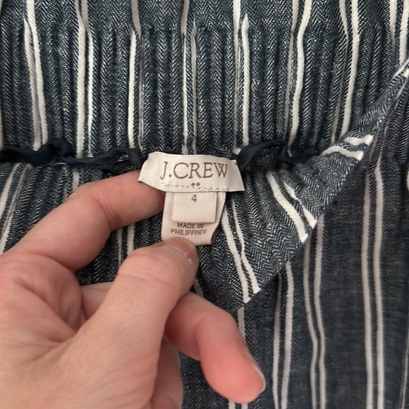 J crew stripe linen blend skirt - Picture 3 of 5